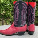 Justin Boots 8 B Vintage Justin Lizard Leather Two Tone Western Cowboy Boots Photo 3