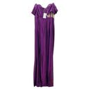 Amethyst NWT Marchesa Off Shoulder  Lamé Gown With Draped Bodice Women’s Size 16 Photo 5