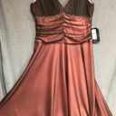 a.n.a NWT JS boutique 16 coral under dress  mesh brown overlay with rushing Photo 9