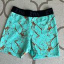 Zyia  BANDED TURQUOISE MARBLE HUSTLE SHORTS Photo 1