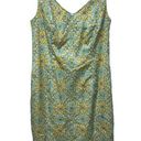 Vintage Blue Escada ML Womens  Yellow Cotton Sheath Dress Size 42 US 10/12 Photo 0