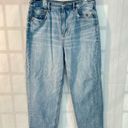 American Eagle  Blue Light Wash Whiskered Cotton Baggy Jeans Size 16 Short Photo 1