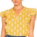 Veronica Beard  Joi Top in Sun Multi Flutter Sleeves Floral Print Blouse Size 12 Photo 10
