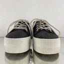 L.E.I . Vintage Y2K Black White Shimmer Glitter Low Top Chunky Platform Sneakers Photo 7