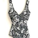 Maxine of Hollywood  black & white animal/floral print one piece bathing suit 12 Photo 0