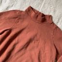 Madewell MWL Betterterry Relaxed Turtleneck Sweatshirt Warm Umber  Photo 3