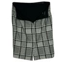 Talbots  Skirt Women 6 Black White Plaid Pencil Straight Neutral Preppy Corpcore Photo 2