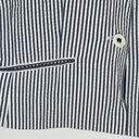 BCBGMAXAZRIA  Womens Size S Seersucker Cropped Blazer Blue White Stripe Y2K Photo 4