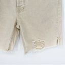 easel  Khaki Distressed Bermuda Denim Shorts Medium Photo 2