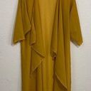 LuLaRoe  Solid Mustard Yellow Sheer Shirly Kimono Size M Photo 0