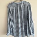 Loft  M Polka Dot Blue Casual Blouse Photo 2