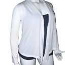 Ambiance Drape Front Cardigan Top White Size L Photo 4