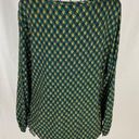 Christopher & Banks  Green and Gold Boho Top with Tassels Women’s Size Medium Photo 89