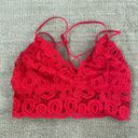 PINK - Victoria's Secret PINK Victoria’s Secret Red Lace Bralette Photo 0