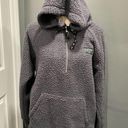 PINK - Victoria's Secret PINK BY VS GREY SHERPA PULL OVER HOODIE Photo 0