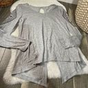 Ariat  Gray Studded Keyhole Split Back Longsleeve Tee Photo 0