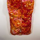 Tracy Reese  Silk Ruched Punk Orange Sleeveless Tie Dye Mini Dress size M Photo 8