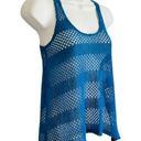 Urban Outfitters  Blue Boho Festival Crochet Striped See Through Tank Top size XS Photo 5