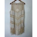 Umgee NWT  linen boho western tassel vest Photo 6