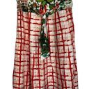 Anthropologie  MAEVE Country Fair Red Plaid Floral Print Skirt NWT $128 Size 10 Photo 0