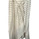 Market & Spruce  White Striped Annora Faux Wrap Sleeveless Knit Dress Women Sz L Photo 3