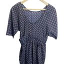 Xhilaration  Women's M Heart Printed 1/2 Sleeve Pocketed Dress Navy Blue Pockets Photo 4