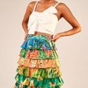 Farm Rio NEW  Mixed Prints Multi-Layered Midi Skirt Photo 0