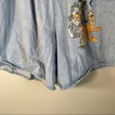 Disney Vintage ‎ Mickey Mouse High Rise Light Wash Mom Shorts Size 14 Photo 2