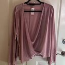 Lane Bryant Pink velvet textured ribbed blouse Photo 0