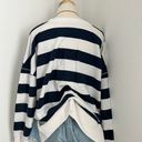 Blue & White Striped Crewneck Pullover Size XL Photo 3