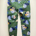 Boden USA Boden Richmond Pants Green Blue Yellow & Ivory Bold Floral Ankle Pants Size 6 Photo 2