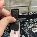 Victoria's Secret  Midi Satin Slip Skirt, Black/White Floral, Viscose NWT Photo 5