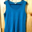 Coldwater Creek  size L (12-14) dark teal colored knit tank top Photo 0