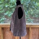 Coldwater Creek  Women's Vintage 100% Leather Suede Vest Brown Size XL Photo 2