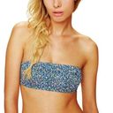 Free People  Bra Smocked Bandeau Bralette Intimately FP Blue Size Medium Photo 0