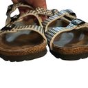 Birkenstock Papillio By  Florida Black & White Houndstooth 3 Strap 7.5 Bohomenian Photo 7