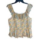 LC Lauren Conrad New  Women's Colorful Floral Print Smocked Tank Top Size XL Photo 0