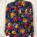 At Last Vintage 1991  floral button front blouse size medium Photo 5