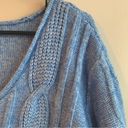 st. john's bay NWT  Light Blue V-neck Cable Knit Sweater XL Photo 3