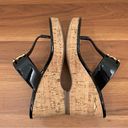 Sam Edelman  Yardlie Black Patent Cork Wedge Platform Sandals Size 6.5 Photo 5