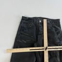 ZARA  Jeans Women 30 Solid Black Coated Denim Skinny Leg Mid Rise Pocket Cotton Photo 4