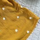 Universal Threads Universal thread mustered yellow embroidered cottage ruffle tank top med Photo 4