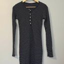 LA Made  new women's striped long sleeve v-neck Katie henley mini dress small Photo 1