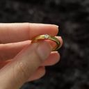 Anthropologie 18K Floating Diamond Minimalist Stacking Ring Size 8 Photo 5