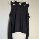 Good American  cold shoulder charcoal sweater 0 Photo 1