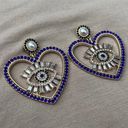 Heart Rhinestone Drop Earrings Multiple Photo 4