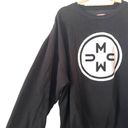 Show Me Your Mumu  Oversized Crewneck Sweatshirt Black Sz Large Photo 2