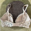 Natori NWOT  Feathers Plunge T-Shirt Bra Lightly Padded Nude Tan Lace Size 32C Photo 1