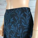 ALFANI Black/Teal Floral Asymmetrical Hem Woven Midi Skirt NEW 4 Black Photo 3