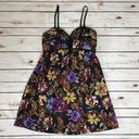 Xhilaration 💛 Black Floral Mini dress Size L Photo 1